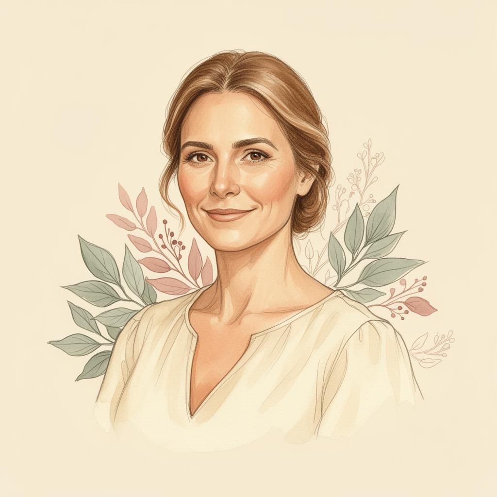 Retrato ilustrado de Elena Martínez Chacón